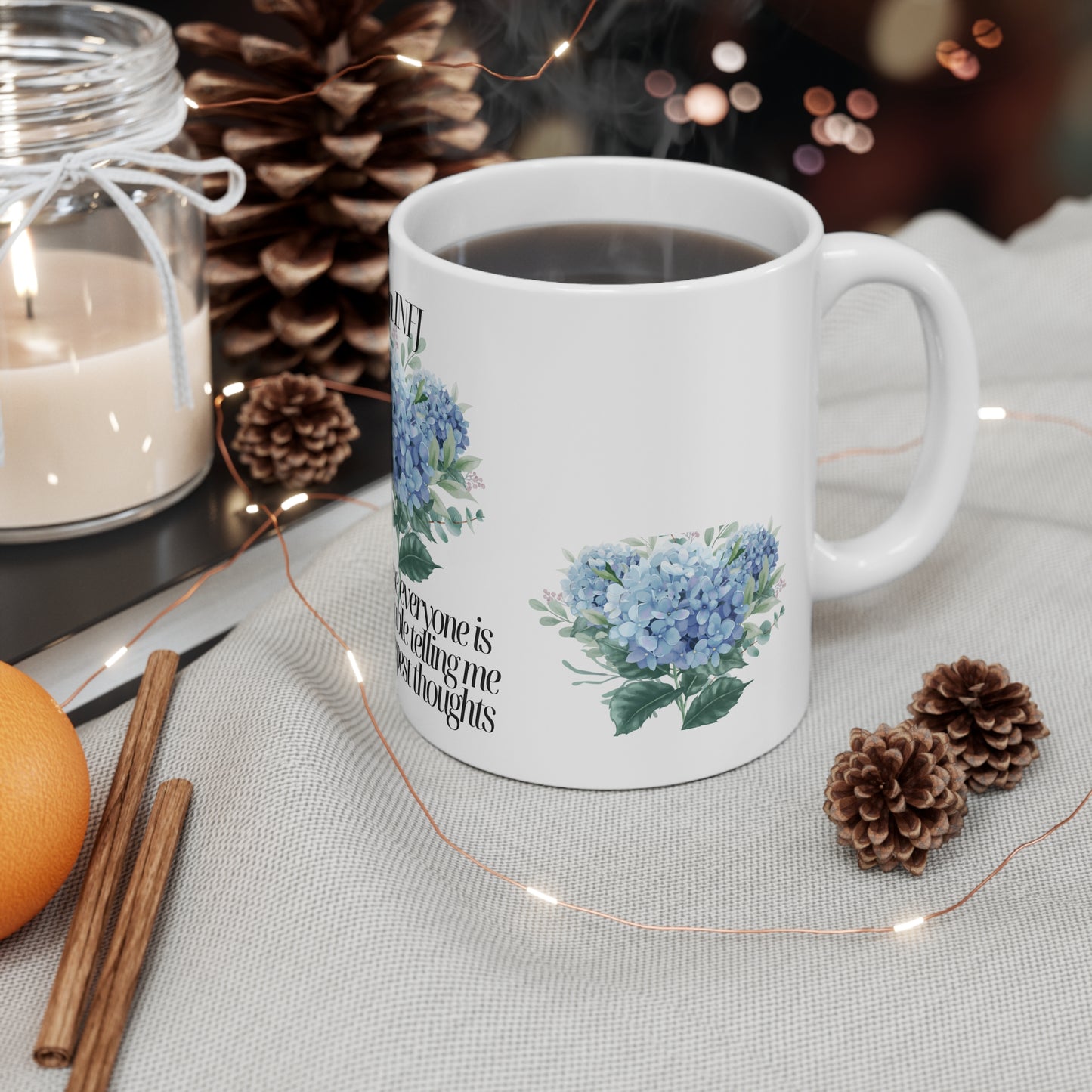 INFJ White FLORAL White Mug *