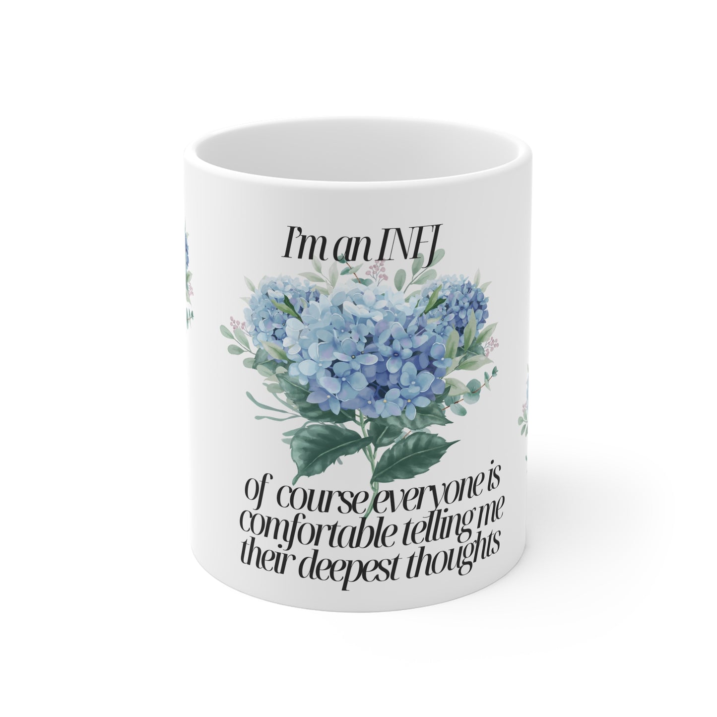 INFJ White FLORAL White Mug *
