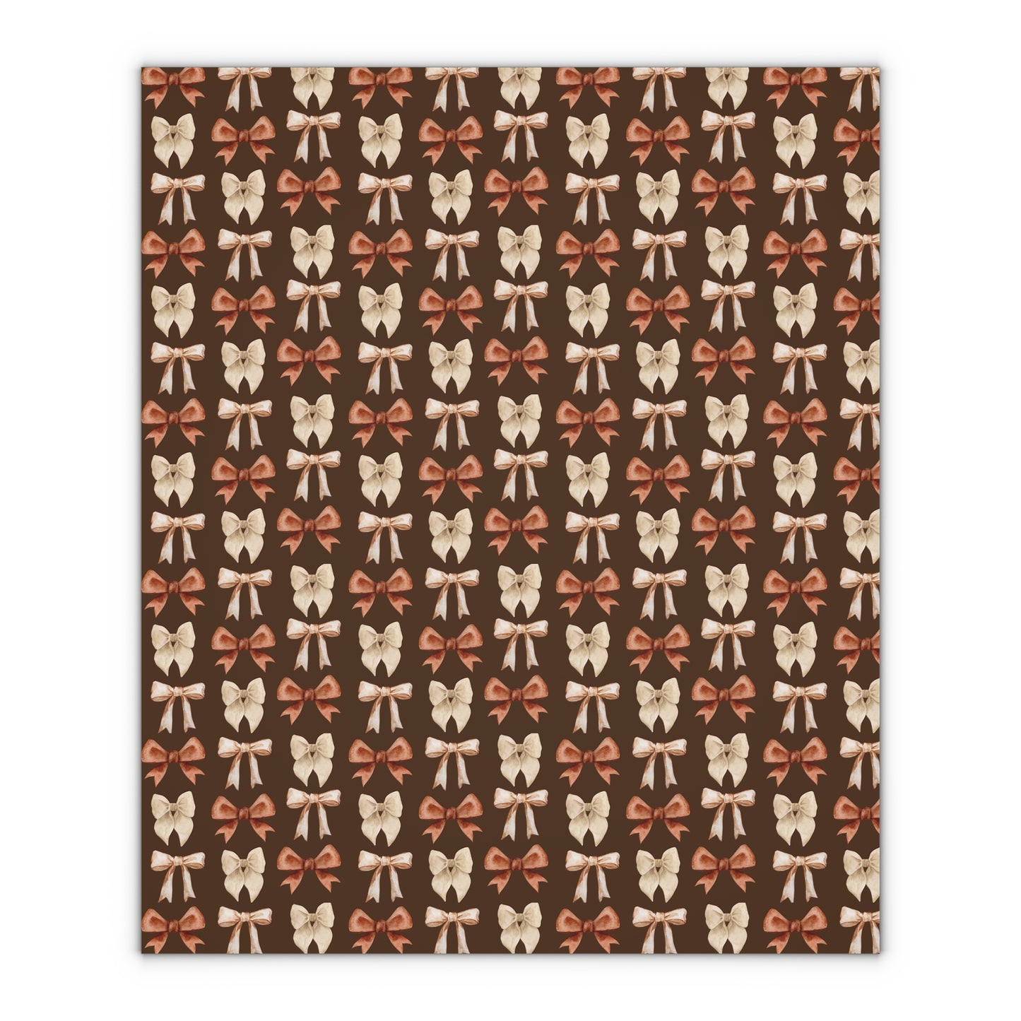 BROWN BOWS Gift Wrapping Paper Sheets, 1pc