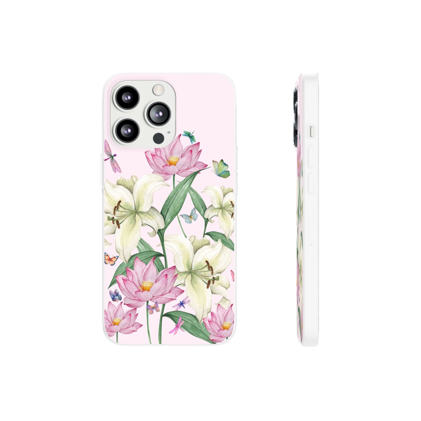 FLORAL Lilies Pink Flexi Cases