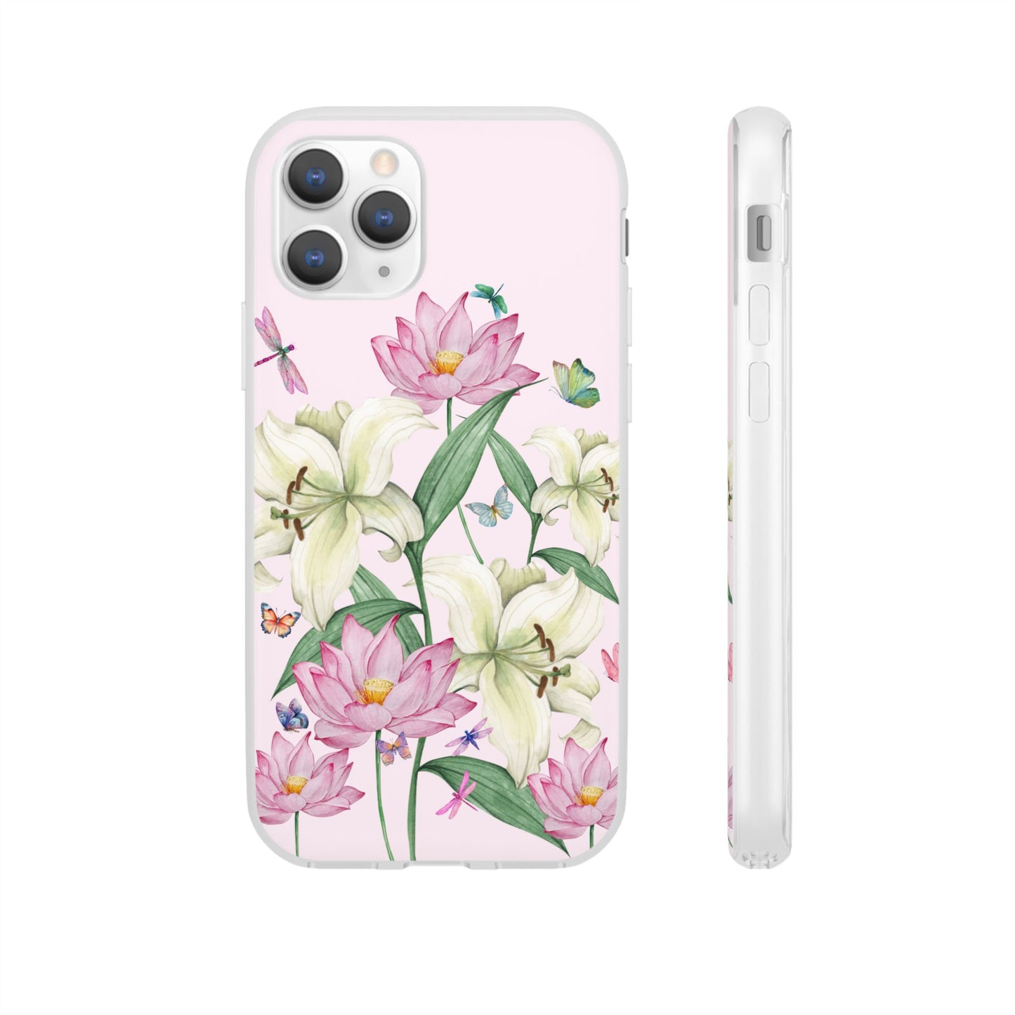 FLORAL Lilies Pink Flexi Cases